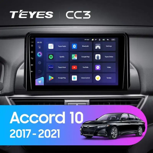 Teyes CC3 Honda Accord 10 CV X 2017 - 2021 9" Штатна магнітола