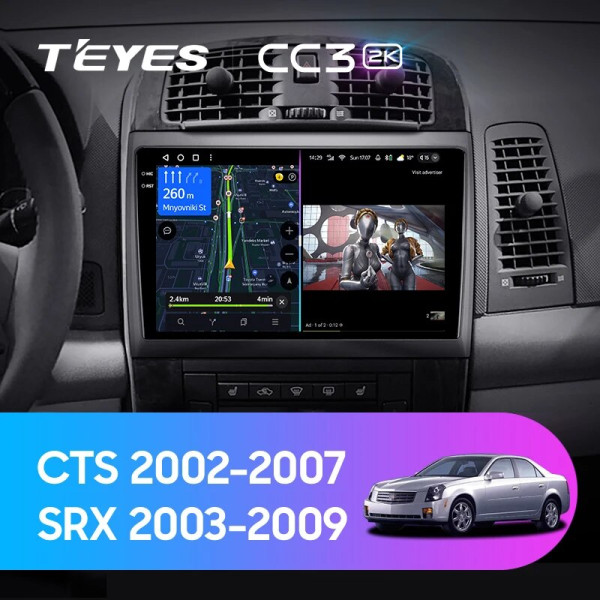 Teyes CC3 2K Cadillac CTS 2002-2007 SRX 2003-2009 10" Штатна магнітола