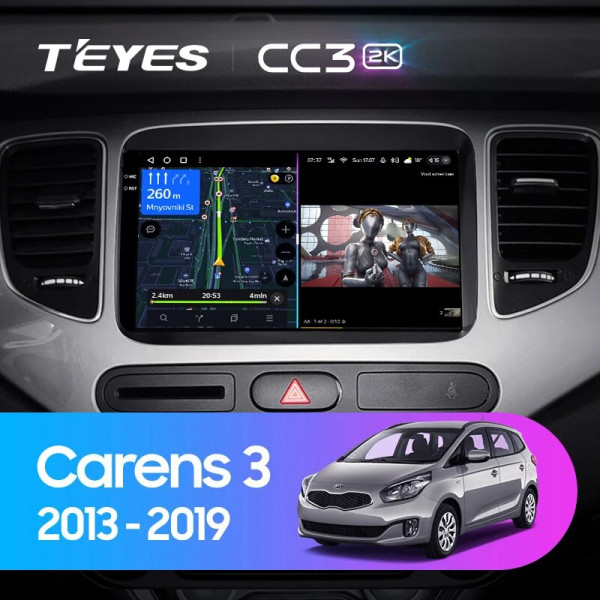 Teyes CC3 2K Kia Carens RP 3 III 2013-2019 9" Штатная магнитола