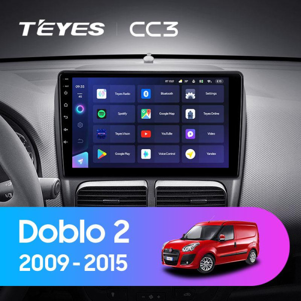 Teyes CC3 Fiat Doblo 2 II 263 2009-2015 9" Штатна магнітола