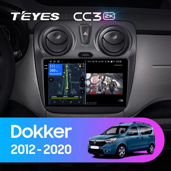 Teyes CC3 2K Renault Dokker 2012-2020 9" Штатна магнітола