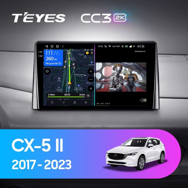 Teyes CC3 2K Mazda CX-5 2 II KF 2017-2023 9" Штатна магнітола