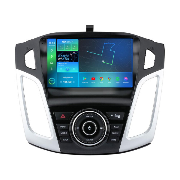 Штатна магнітола Torssen Ford Focus 12-17 чорна/сіра з кнопками F9332 4G Carplay DSP