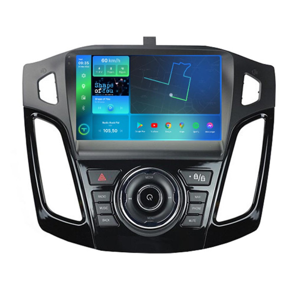 Штатна магнітола Torssen Ford Focus 12-17 чорний глянець з кнопками TOP F9464 4G Carplay DSP
