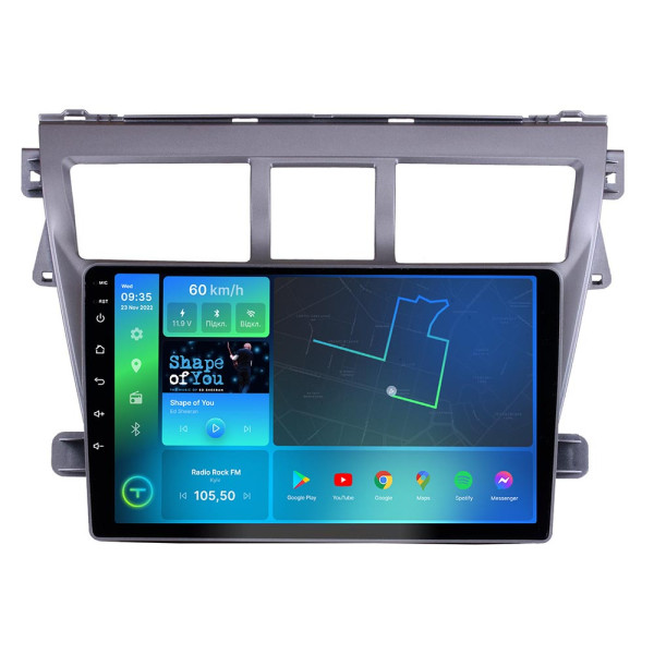 Штатна магнітола Torssen Toyota Yaris 06-12 / Vios 06-12 silver F96128 4G Carplay DSP