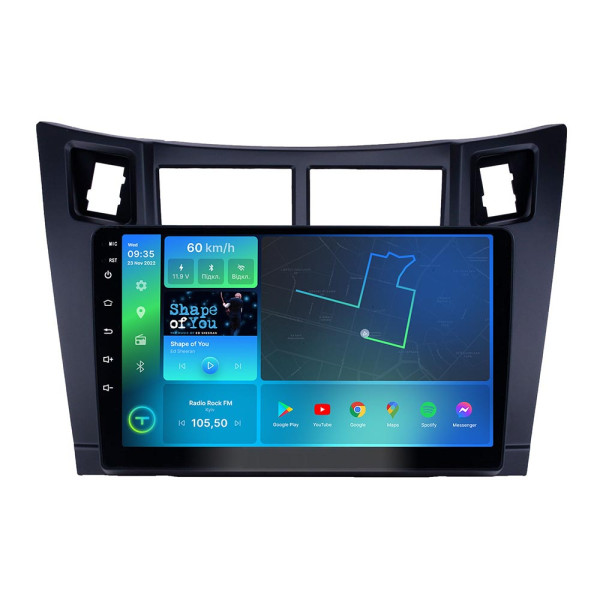 Штатна магнітола Torssen Toyota Yaris Vios 05-11 black F96128 4G Carplay DSP