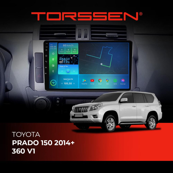 Штатная магнитола Torssen Toyota Prado 150 2014+ 360 V1 F10464 4G Carplay DSP