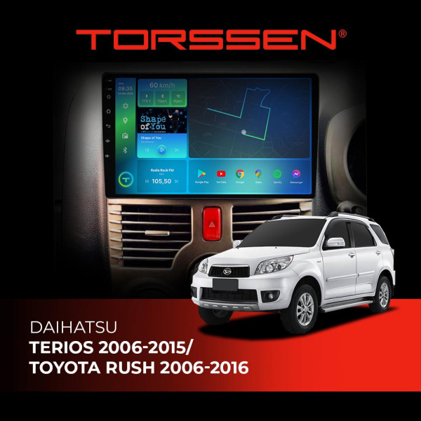 Штатна магнітола Torssen Daihatsu Terios 06-15/Toyota Rush 06-16 F9116