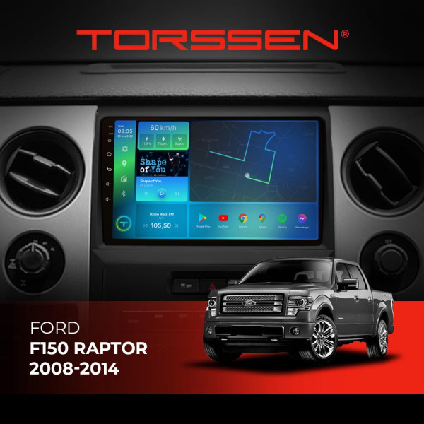 Штатна магнітола Torssen Ford F150 Raptor 08-14 F9116