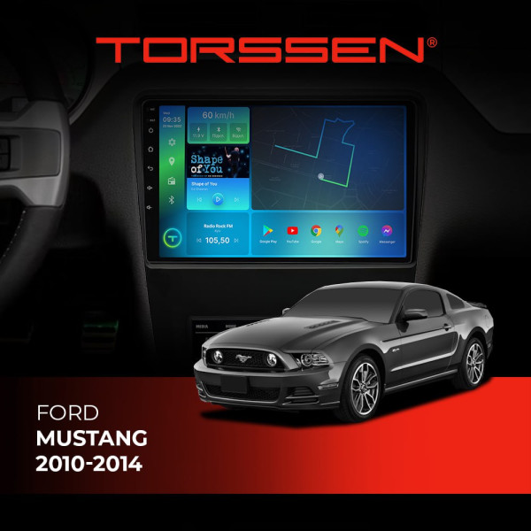 Штатна магнітола Torssen Ford Mustang 2009-2014 NF9 Carplay