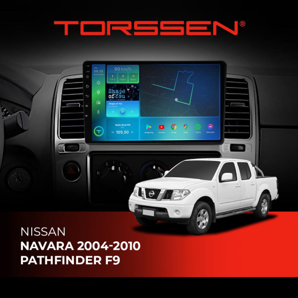 Штатная магнитола Torssen Nissan Navara 04-10/Pathfinder R51 NF9 Carplay