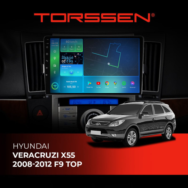 Штатна магнітола Torssen Hyundai Veracruz/IX55 08-12 high-end TOP F9464 4G Carplay DSP