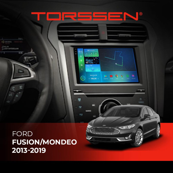 Штатна магнітола Torssen 2K Ford Fusion/Mondeo 201з кнопками FL9 4+64Gb 4G Carplay DSP