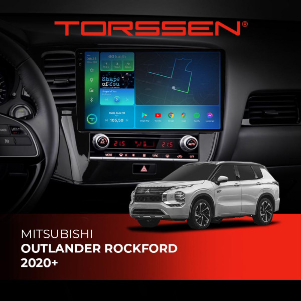 Штатная магнитола Torssen 2K Mitsubishi Outlander Rockford 20+ FL10 4+64Gb 4G Carplay DSP
