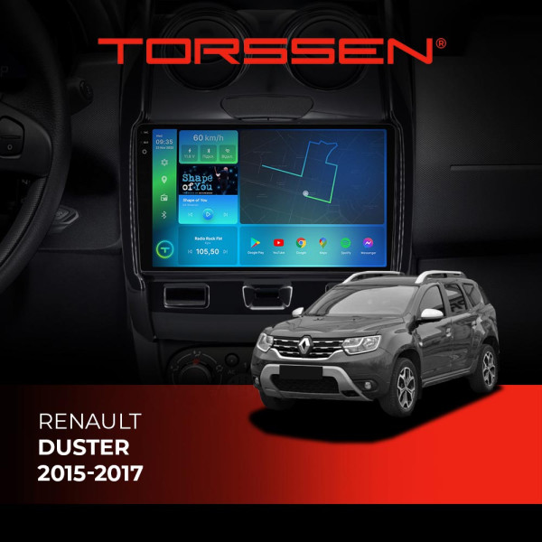 Штатная магнитола Torssen 2K Renault Duster 15-17 FL9 4+64Gb 4G Carplay DSP