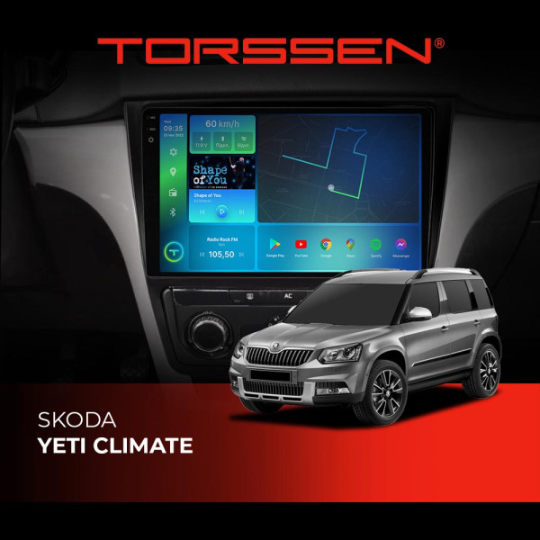 Штатна магнітола Torssen 2K Skoda Yeti Climate FL10 4+64Gb 4G Carplay DSP Штатна магнітола Torssen 2K Skoda Yeti Climate FL10 4+64Gb 4G Carplay DSP