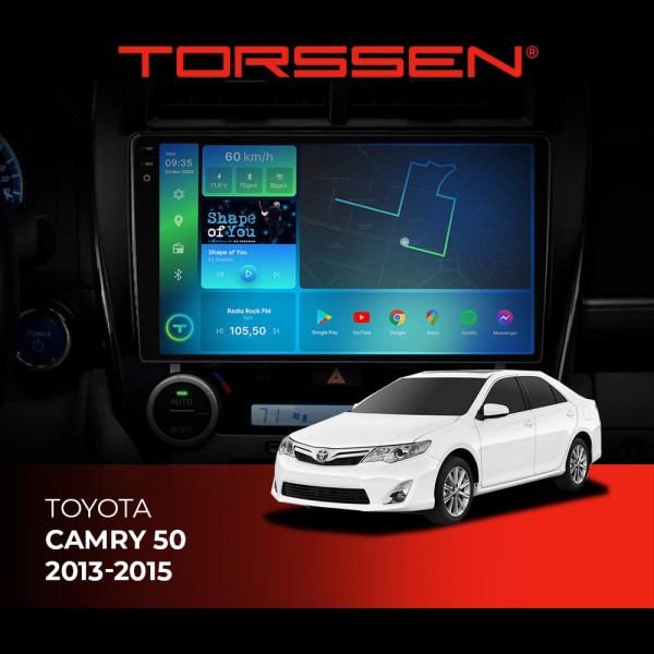 Штатна магнітола Torssen 2K Toyota Camry 50 2013-2015 FL9 4+64Gb 4G Carplay DSP з кнопками