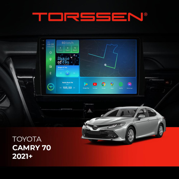 Штатна магнітола Torssen 2K Toyota Camry 70 21+ FL10 4+64Gb 4G Carplay DSP
