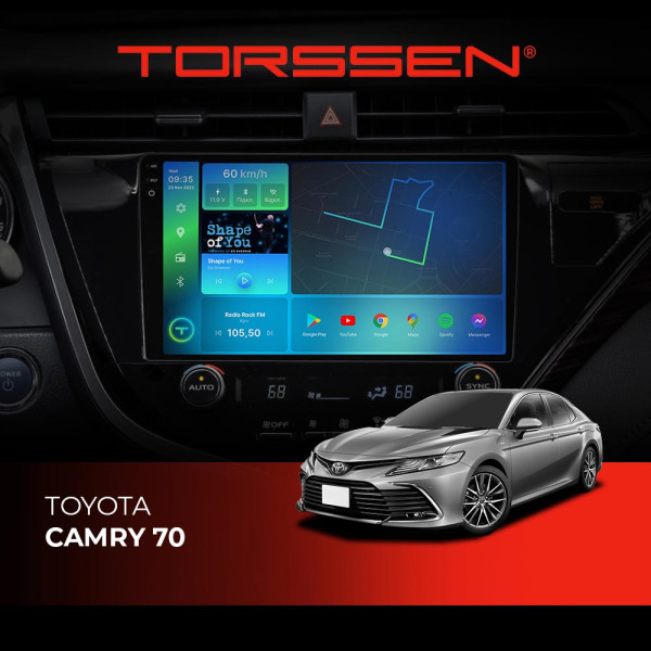 Штатна магнітола Torssen 2K Toyota Camry 70 FL10 4+64Gb 4G Carplay DSP
