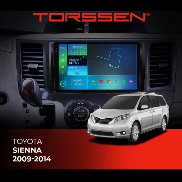 Штатная магнитола Torssen 2K Toyota Sienna 09-14 FL9 4+64Gb 4G Carplay DSP