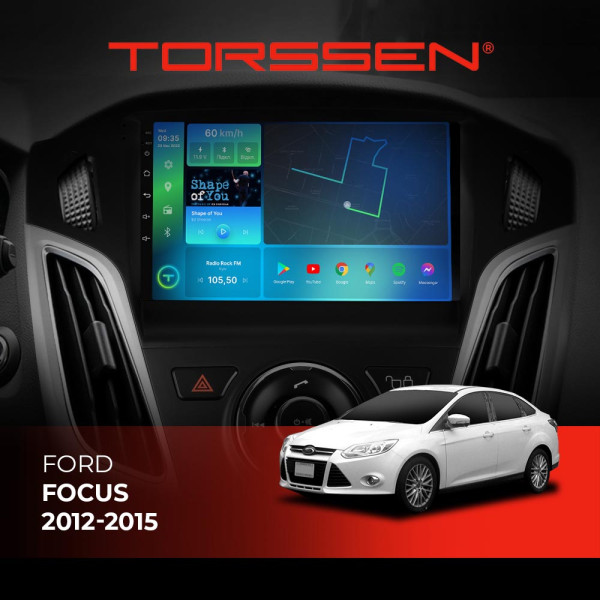 Штатна магнітола Torssen 2K Ford Focus 12-15 з кнопками F98256 4G Carplay DSP