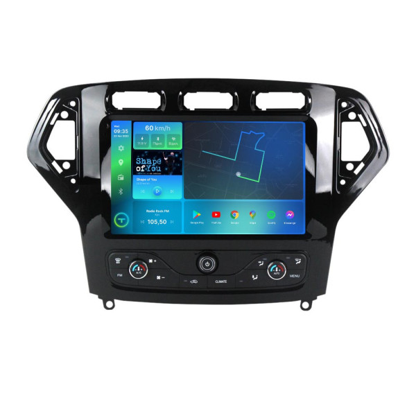 Штатна магнітола Torssen 2K Ford Mondeo A/C climate 07-11 black F98256 4G Carplay DSP