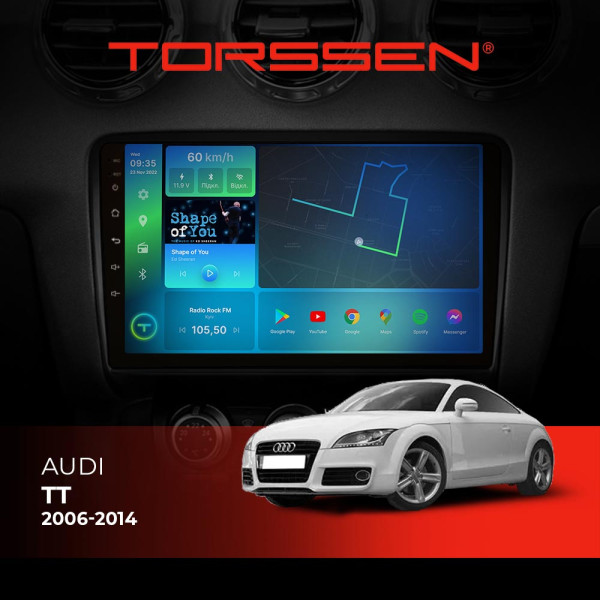 Штатна магнітола Torssen Audi TT 06-14 FL9 4+64Gb 4G Carplay DSP Штатна магнітола Torssen Audi TT 06-14 FL9 4+64Gb 4G Carplay DSP