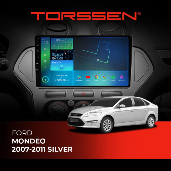 Штатна магнітола Torssen Ford Mondeo 07-11 silver FL9 4+64Gb 4G Carplay DSP Штатна магнітола Torssen Ford Mondeo 07-11 silver FL9 4+64Gb 4G Carplay DSP
