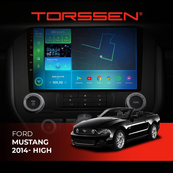 Штатна магнітола Torssen Ford Mustang 2014- High 4кнопки FL9 4+64Gb 4G Carplay DSP Штатна магнітола Torssen Ford Mustang 2014- High 4кнопки FL9 4+64Gb 4G Carplay DSP