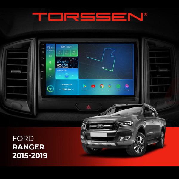 Штатна магнітола Torssen Ford Ranger 15-19 FL9 4+64Gb 4G Carplay DSP Штатна магнітола Torssen Ford Ranger 15-19 FL9 4+64Gb 4G Carplay DSP