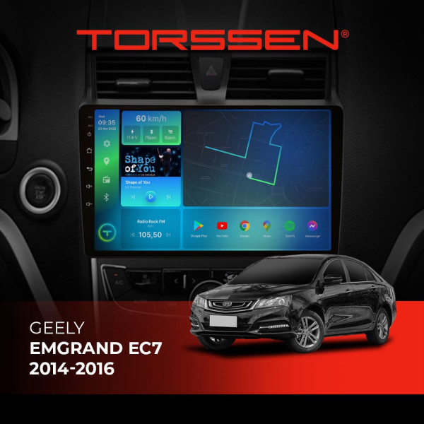 Штатна магнітола Torssen Geely Emgrand EC7 2014-2016, Emgrand 7 2016+ FL9 4+64Gb 4G Carplay DSP Штатна магнітола Torssen Geely Emgrand EC7 2014-2016, Emgrand 7 2016+ FL9 4+64Gb 4G Carplay DSP