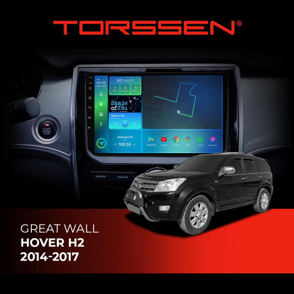 Штатна магнітола Torssen Great Wall Hover H2 2014-2017 FL9 4+64Gb 4G Carplay DSP Штатна магнітола Torssen Great Wall Hover H2 2014-2017 FL9 4+64Gb 4G Carplay DSP