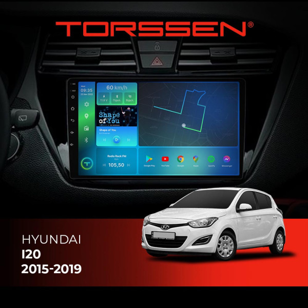 Штатна магнітола Torssen Hyundai I20 15-19 FL9 4+64Gb 4G Carplay DSP
