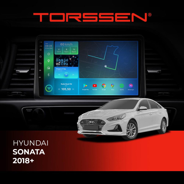Штатна магнітола Torssen Hyundai Sonata 18+ FL9 4+64Gb 4G Carplay DSP