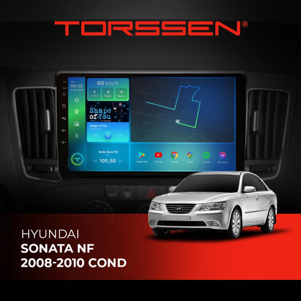 Штатна магнітола Torssen Hyundai Sonata NF 08-10 cond FL9 4+64Gb 4G Carplay DSP