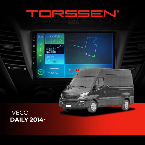 Штатная магнитола Torssen Iveco Daily 2014- FL9 4+64Gb 4G Carplay DSP
