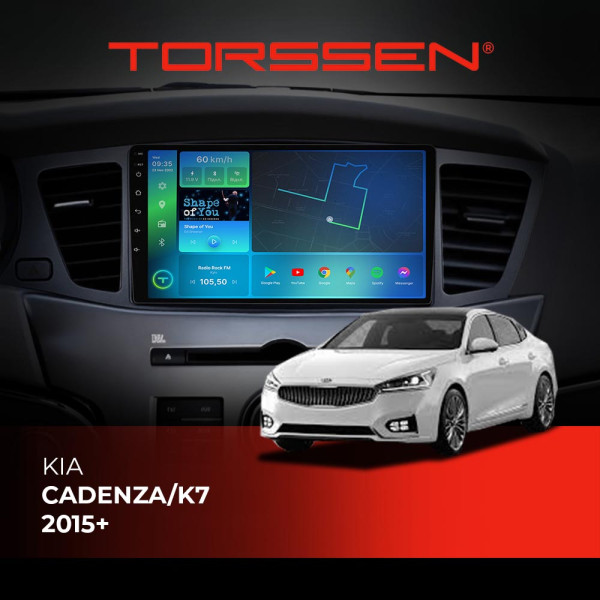 Штатна магнітола Torssen Kia Cadenza/K7 2015+ FL9 4+64Gb 4G Carplay DSP