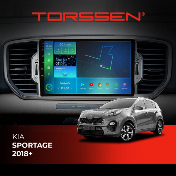 Штатна магнітола Torssen Kia Sportage 2018+ FL9 4+64Gb 4G Carplay DSP