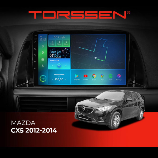 Штатная магнитола Torssen Mazda CX5 2012-2014 FL10 4+64Gb 4G Carplay DSP