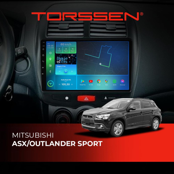 Штатная магнитола Torssen Mitsubishi ASX/Outlander sport FL10 4+64Gb 4G Carplay DSP