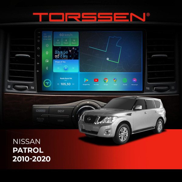 Штатная магнитола Torssen Nissan Patrol 10-20  FL10 4+64Gb 4G Carplay DSP