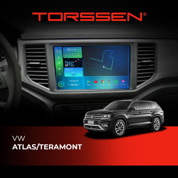 Штатная магнитола Torssen VW Atlas/Teramont FL10 4+64Gb 4G Carplay DSP