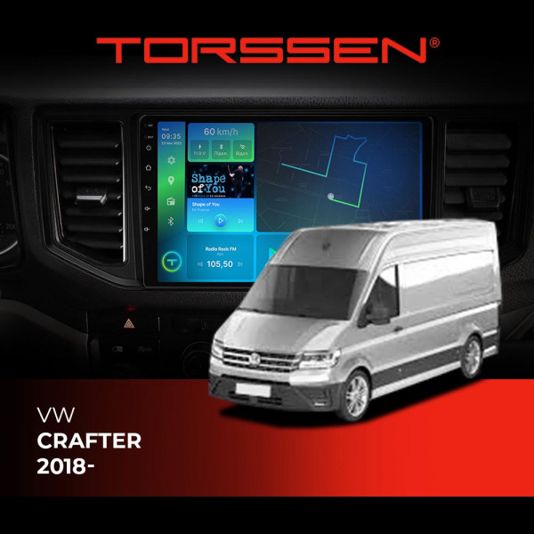 Штатная магнитола Torssen VW Crafter 2018- FL10 4+64Gb 4G Carplay DSP