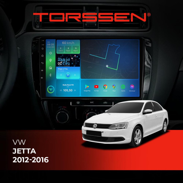 Штатная магнитола Torssen VW Jetta 12-16 FL10 4+64Gb 4G Carplay DSP