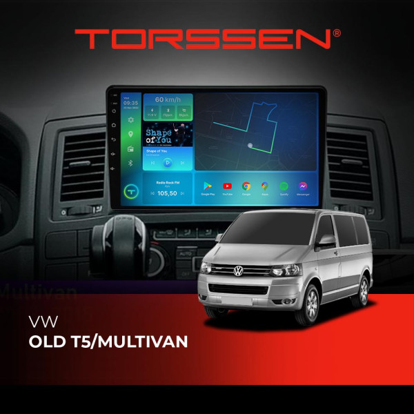 Штатная магнитола Torssen VW Old T5/Multivan FL10 4+64Gb 4G Carplay DSP