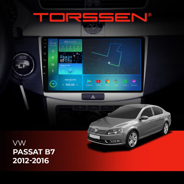 Штатная магнитола Torssen VW Passat B7 12-16 FL10 4+64Gb 4G Carplay DSP