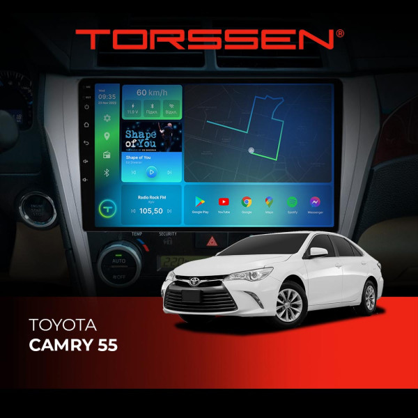 Штатная магнитола Torssen Toyota Camry 55 B/G FL10 4+64Gb 4G Carplay DSP