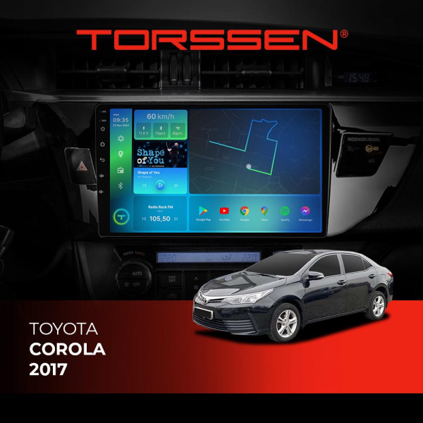 Штатная магнитола Torssen Toyota Corola 17 FL10 4+64Gb 4G Carplay DSP