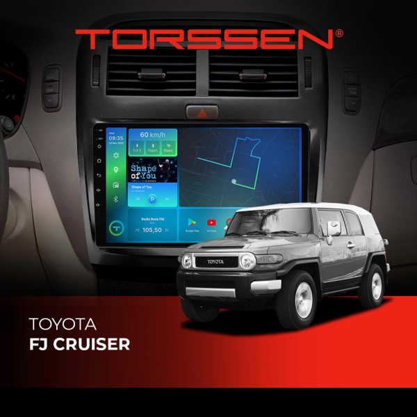 Штатная магнитола Torssen Toyota FJ Cruiser FL10 4+64Gb 4G Carplay DSP