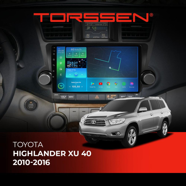 Штатная магнитола Torssen Toyota Highlander XU 40 2010-2016 FL10 4+64Gb 4G Carplay DSP